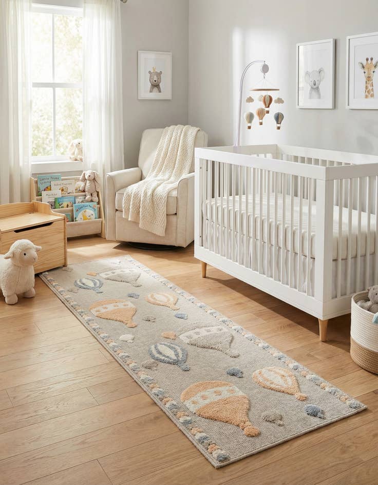 Detail image of 2' 7 x 8' Whimsy Kids Runner Rug