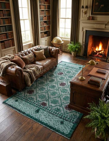 5' 5 x 8' 1 Hand Knotted Darya Wool Rug