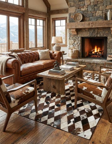 5' 2 x 8' 1 Cowhide Stocks Rug