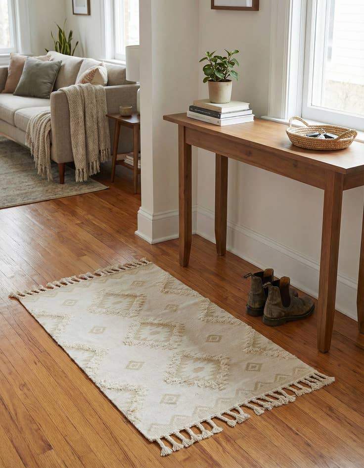 Detail image of 1' 6 x 1' 6  Hand Woven Arizona Wool Sample Rug