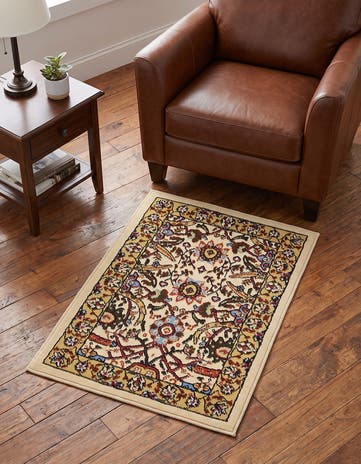 Cream Isfahan Design Rug