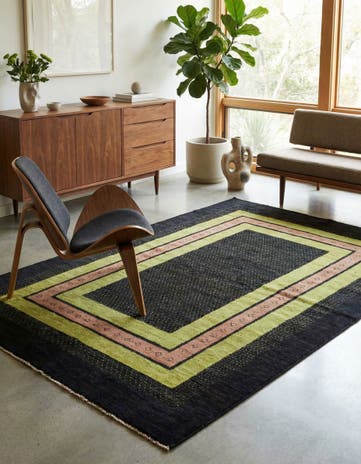 5' 2 x 8' 3 Hand Knotted Modern Ziegler Rug
