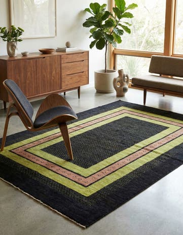 5' 2 x 8' 3 Hand Knotted Modern Ziegler Rug