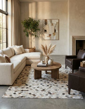 5' 1 x 8' Cowhide Stocks Rug