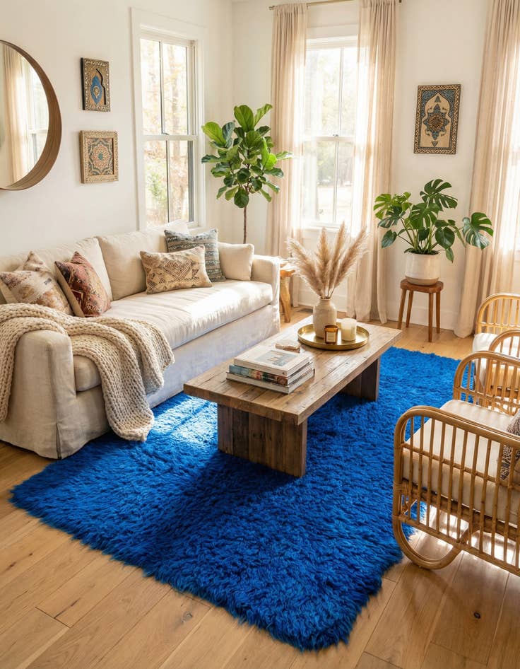 Detail image of 3' 5 x 6' 5  Hand Knotted Moroccan Wool Rug