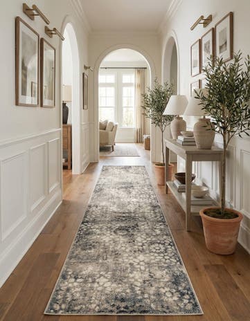 Dark Gray Monaco Runner Rug