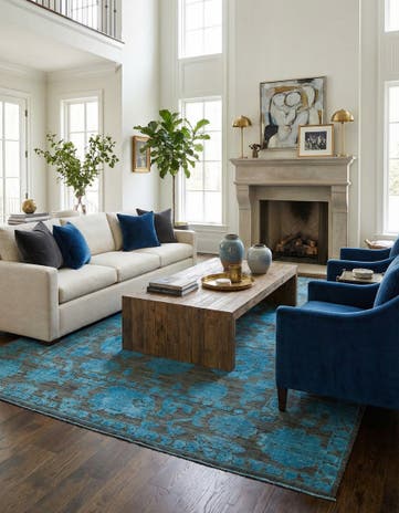 10' x 14' 5 Hand Knotted Oushak Wool Rug