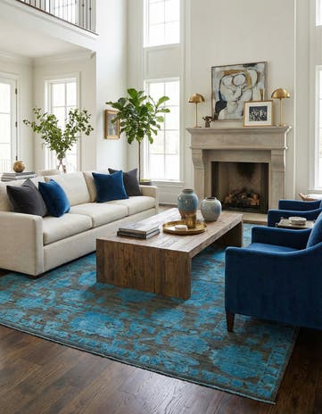 10' x 14' 5 Hand Knotted Oushak Wool Rug