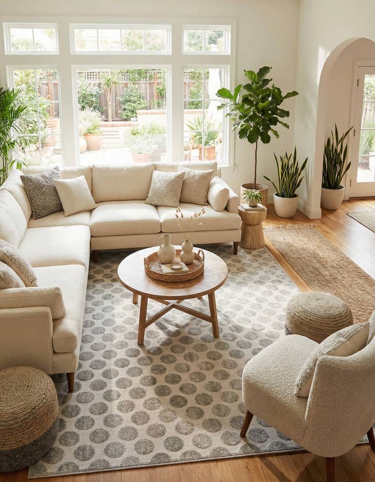 Detail image of 10' x 10'  Washable Sabrina Soto Indoor / Outdoor Square Rug