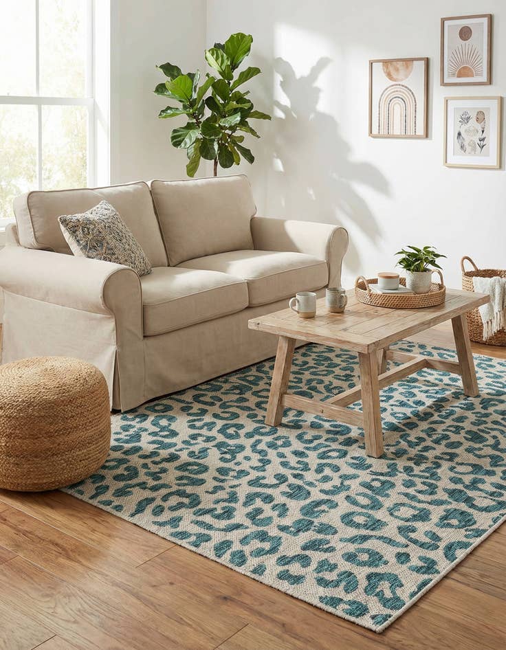 Detail image of  4' x 6'  Washable Safari Indoor / Outdoor Rug