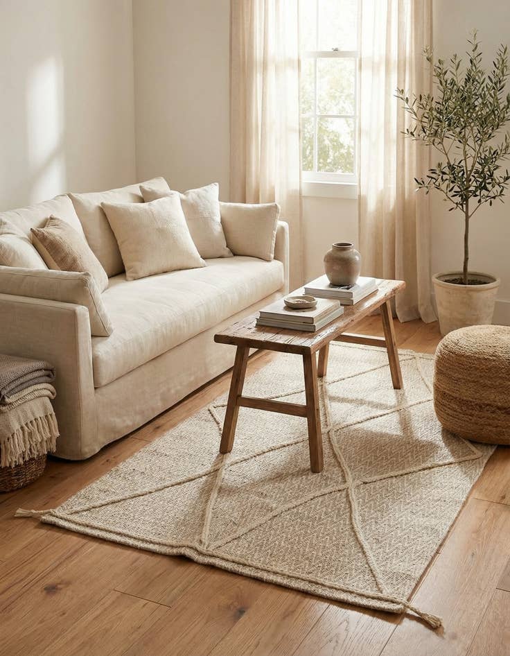 Detail image of 3' 4 x 6' 3  Hand Knotted Moroccan Wool Rug