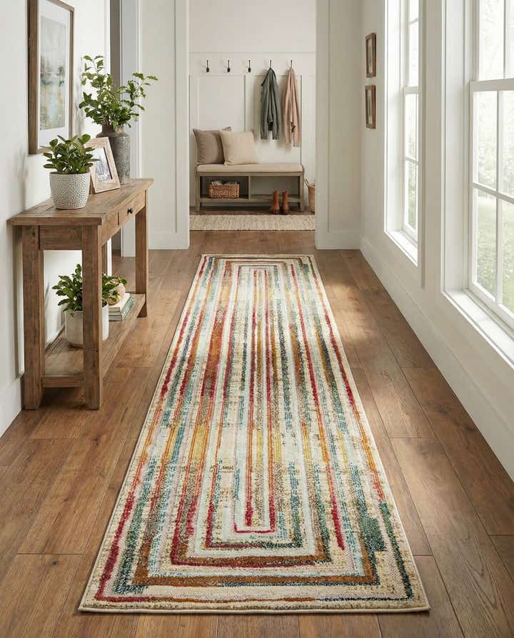 2' 7 x 12' Easy-Clean Casablanca Indoor / Outdoor Runner Rug