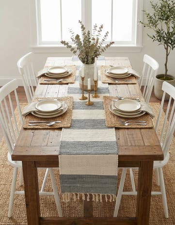 1' 2 x 8' Hand Woven Chindi Rag Table Runner Rug