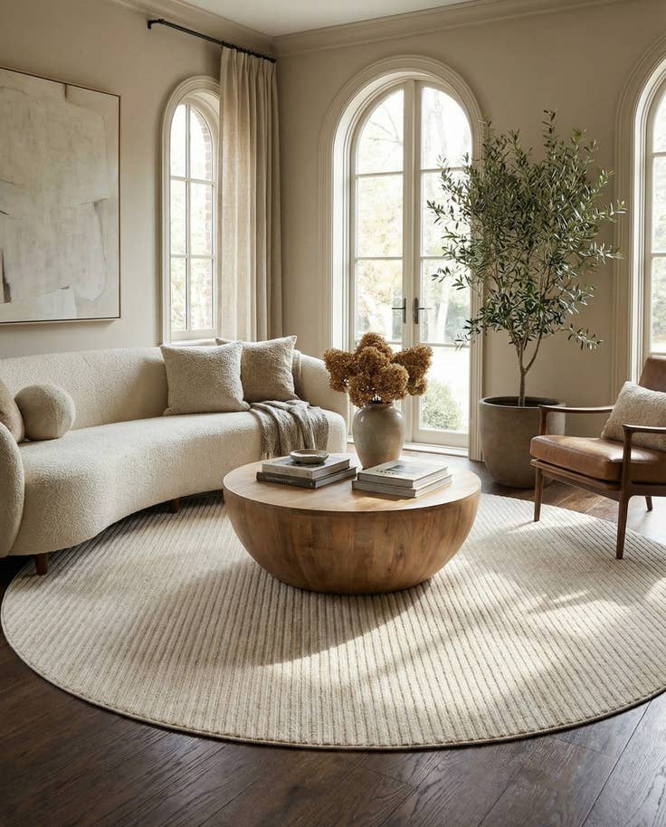 Detail image of 10' x 10' Easy-Clean Sabrina Soto Indoor / Outdoor Round Rug