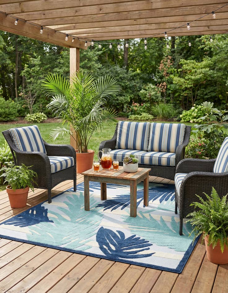 Detail image of 7' x 10'  Washable Aruba Indoor / Outdoor Rug