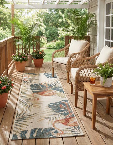 2' x 6' Easy-Clean Baja Indoor / Outdoor Runner Rug