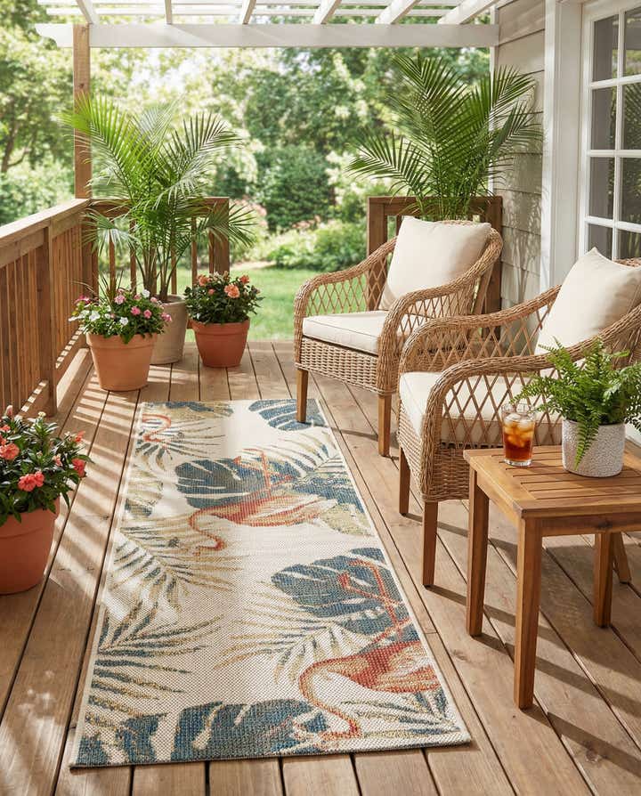 2' x 6' Easy-Clean Baja Indoor / Outdoor Runner Rug