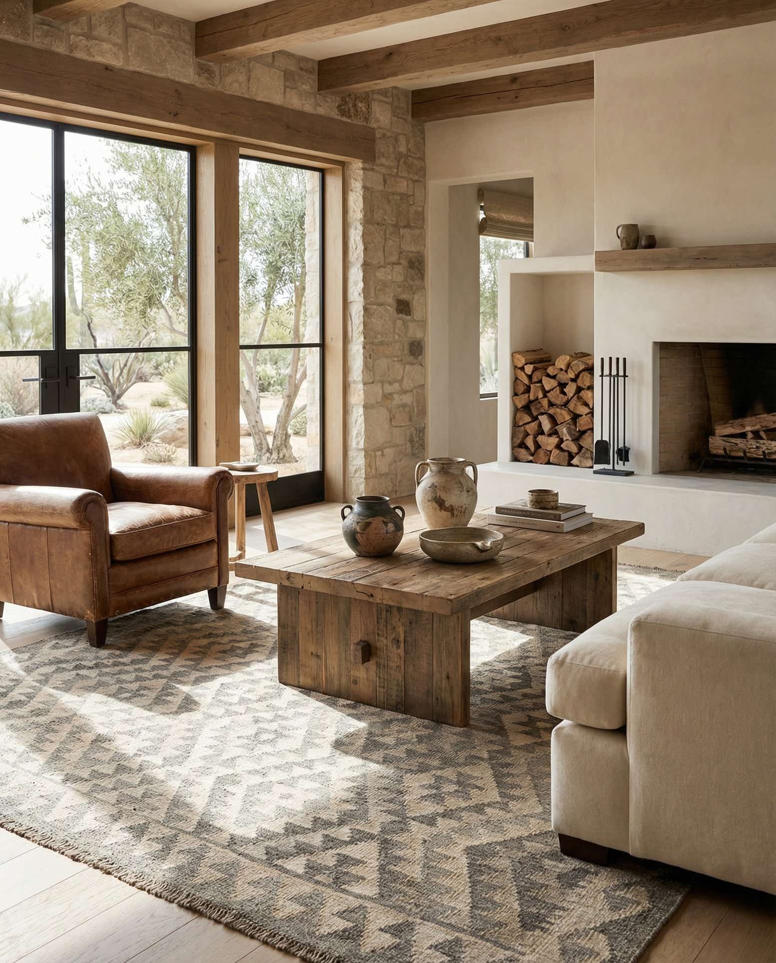 5' 2 x 6' 3 Hand Woven Kilim Maymana Wool Rug
