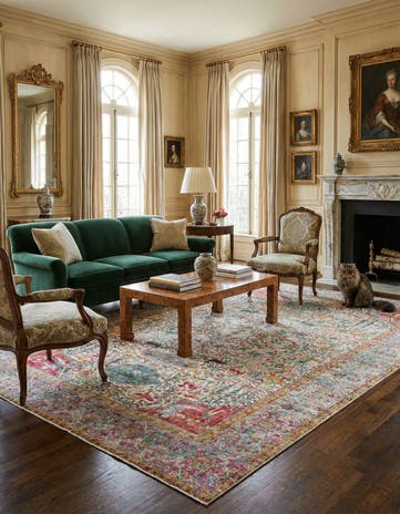 8' 6 x 12' 7 Hand Knotted Ultra Vintage Persian Rug