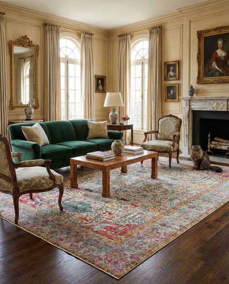 Detail image of 8' 6 x 12' 7 Hand Knotted Ultra Vintage Persian Rug