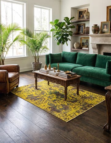 4' 6 x 5' 9 Vintage Royal Wool Rug