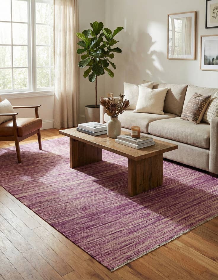 Detail image of 5' 8 x 7' 10  Hand Woven Kilim Modern Wool Rug