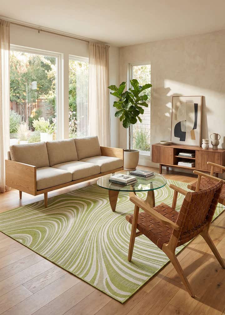 7' x 10' Easy-Clean Modern Indoor / Outdoor Rug