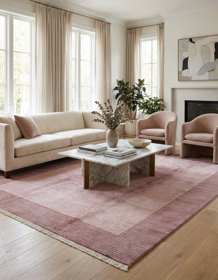 Detail image of 6' 5 x 9' 10  Hand Knotted Darya Wool Rug