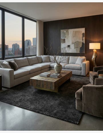 7' 7 x 10' Hand Knotted Modern Himalaya Wool Rug