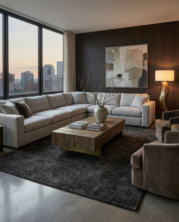 7' 7 x 10' Hand Knotted Modern Himalaya Wool Rug