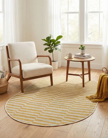 Yellow SoHo Oval Rug