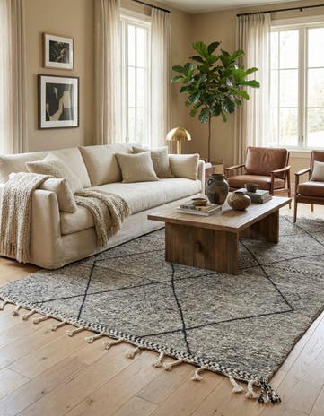 8' 3 x 11' 6 Hand Knotted Moroccan Wool Rug