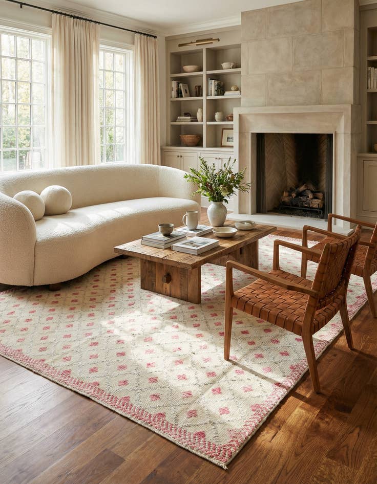 Detail image of 7' 11 x 10' 1 Hand Knotted Darya Wool Rug