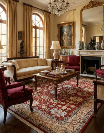 8' 4 x 9' 10 Hand Knotted Indo Tabriz Wool Rug