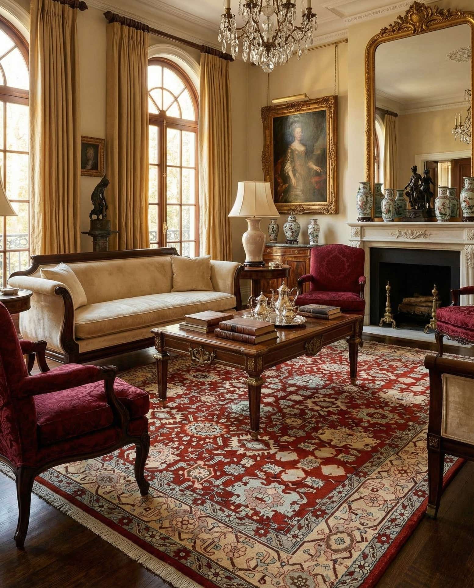 8' 4 x 9' 10 Hand Knotted Indo Tabriz Wool Rug
