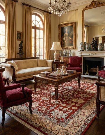 8' 4 x 9' 10 Hand Knotted Indo Tabriz Wool Rug