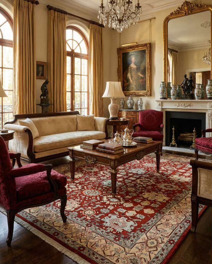 8' 4 x 9' 10 Hand Knotted Indo Tabriz Wool Rug