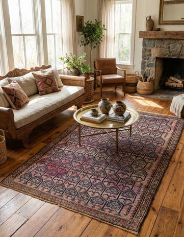 5' 5 x 8' 4 Hand Knotted Balouch Persian Wool Rug
