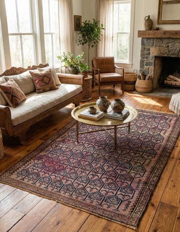 5' 5 x 8' 4 Hand Knotted Balouch Persian Wool Rug