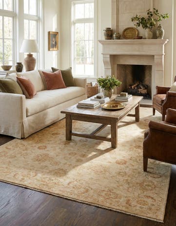6' 8 x 10' Hand Knotted Peshawar Ziegler Rug