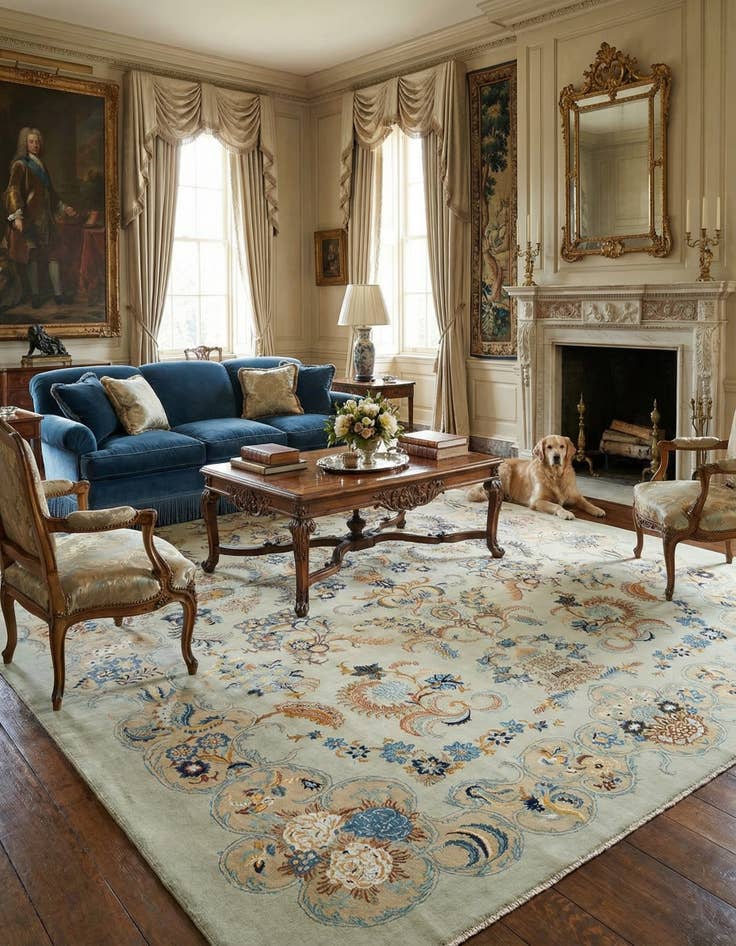 Detail image of 10' 8 x 13' 11 Kashan Rug