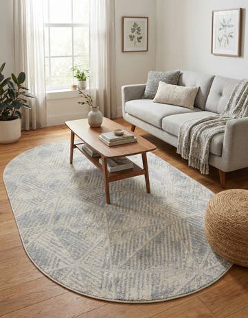 Sandy Beige Arlo Oval Rug