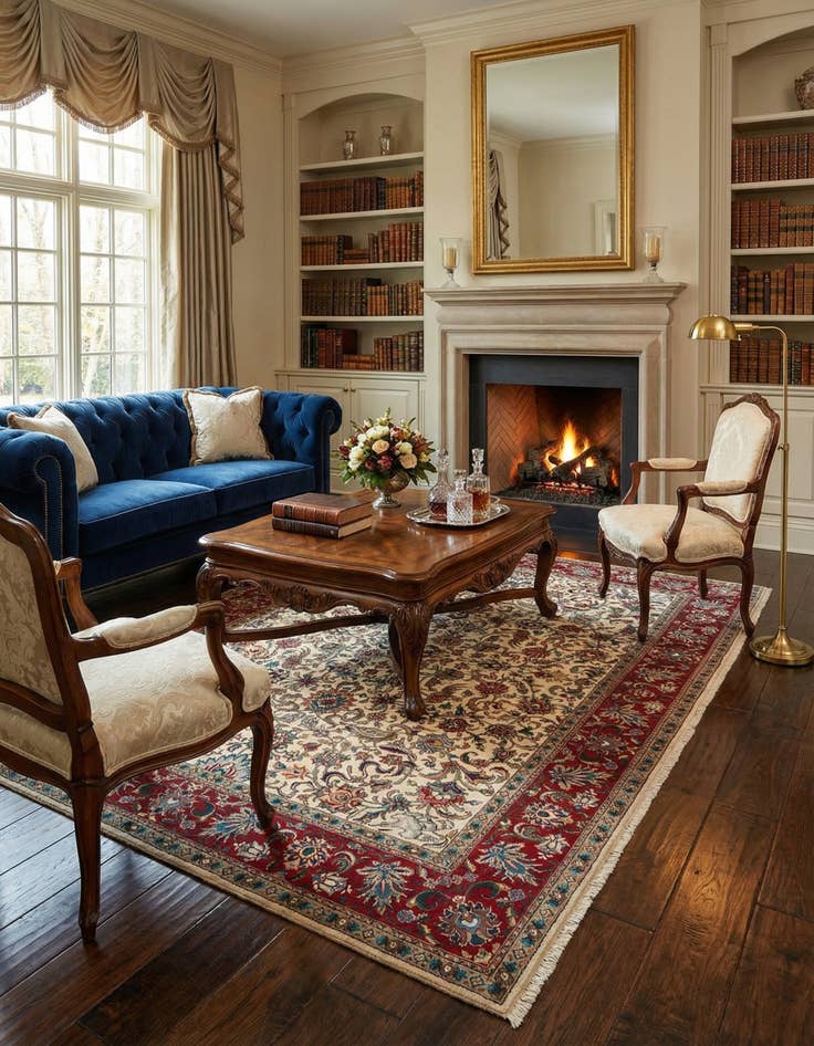 Detail image of 8' 1 x 11' 1 Tabriz Wool Rug