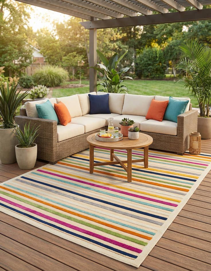 Detail image of  9' x 12'  Washable Aruba Indoor / Outdoor Rug