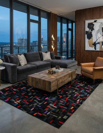 5' x 7' 11 Cowhide - Patchwork Rug