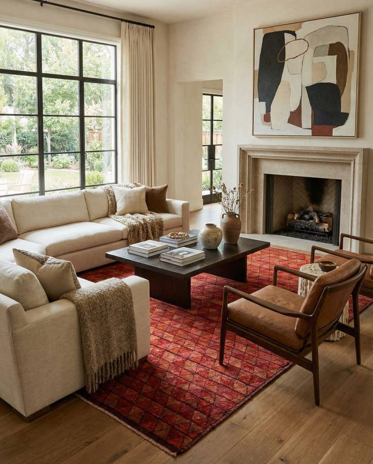 Detail image of 9' 2 x 12' 3 Hand Knotted Darya Wool Rug