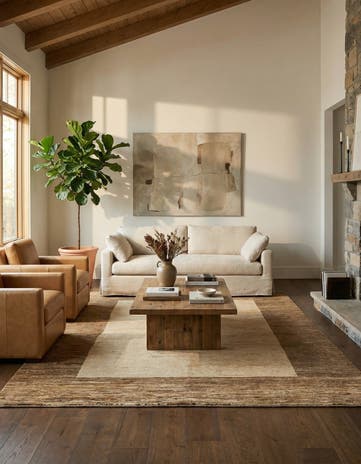 5' 7 x 7' 10 Hand Knotted Modern Ziegler Rug