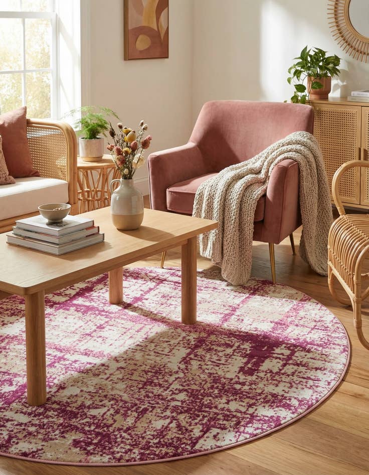 Detail image of Jill Zarin 5' 3 x 5' 3 Uptown Lexington Avenue Round Rug