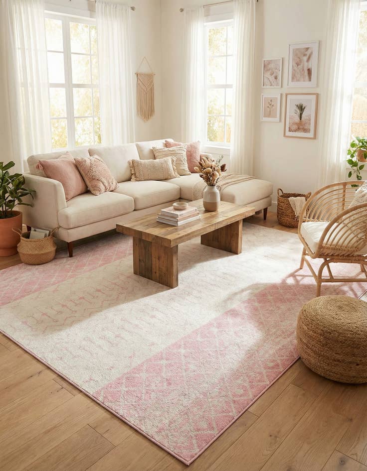 Detail image of  9' x 12' Moroccan Trellis Rug