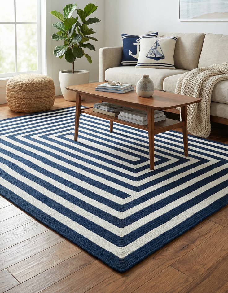 Detail image of 5' 3 x 8'  Hand Woven Eco Verse   Washable Indoor / Outdoor Rug